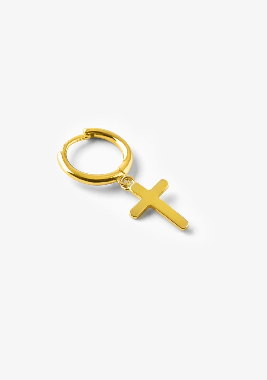 Cross Hoop Piercing Gold