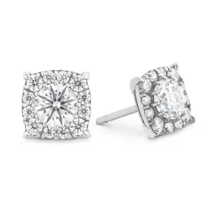 Custom Halo Diamond Stud Earrings - HFEHOFCH00478