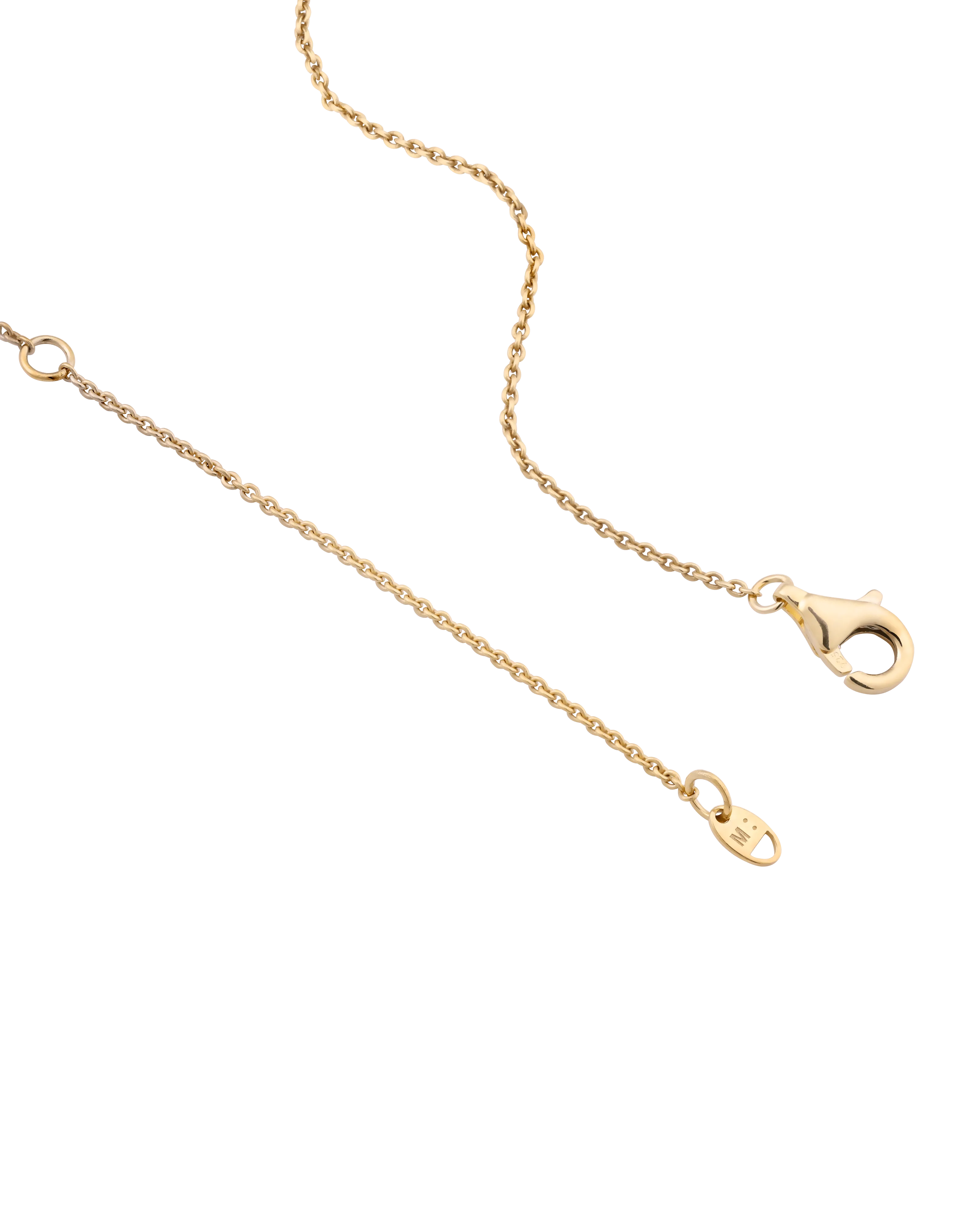 Diamond Drop Initial Necklace - 18K Rose Vermeil