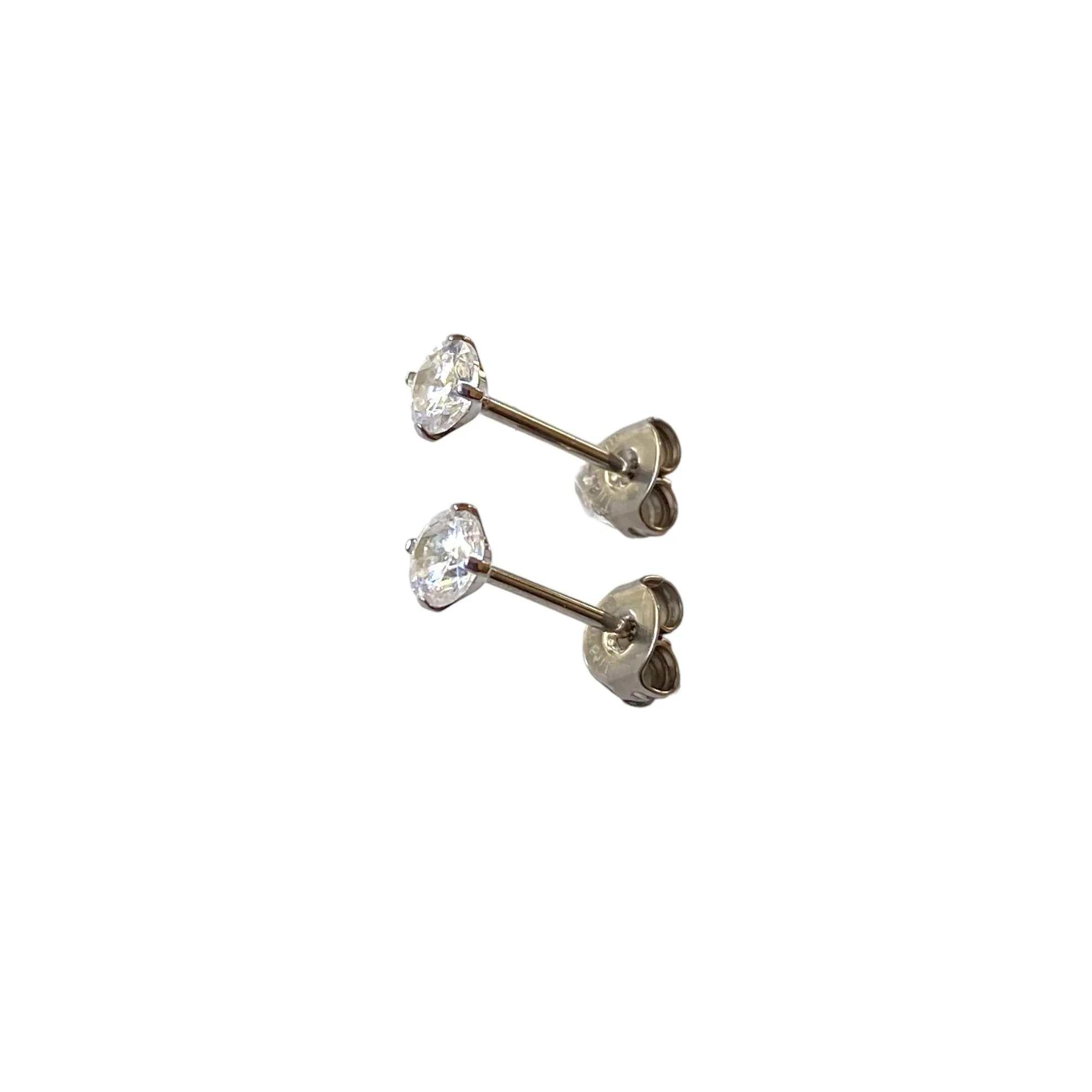 Diamond Gem Studs 5mm adjustable fit