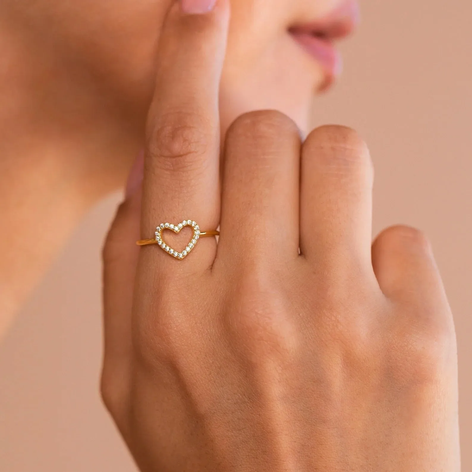 Diamond Heart Ring