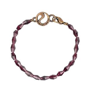 Diamond Red Garnet Bracelet