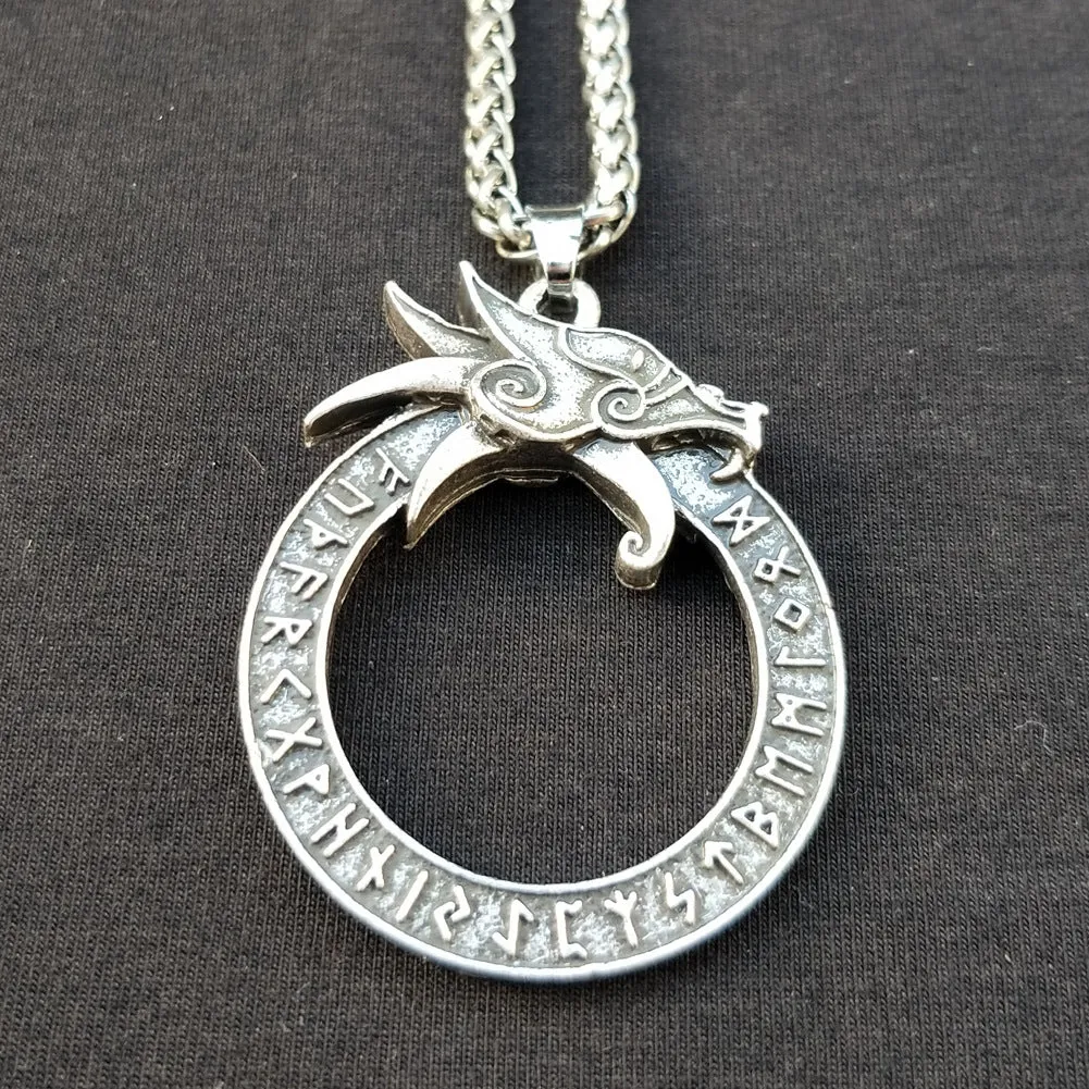 Dragon Rune Legacy Necklace for Men - Norse Mythology Jewelry