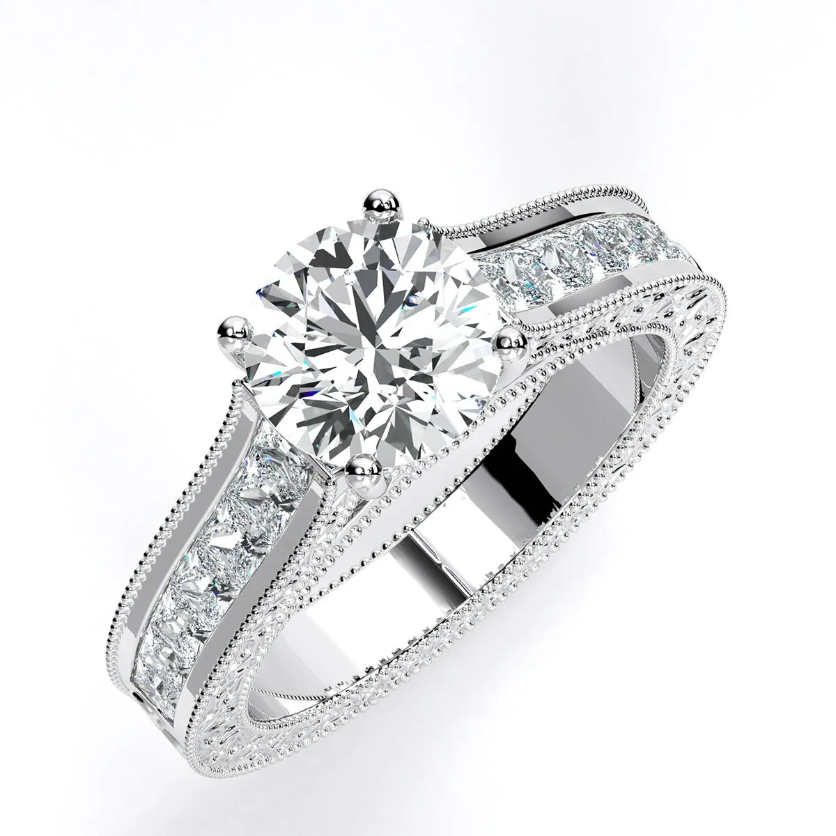 Edelweiss - GIA Natural Round Diamond Engagement Ring