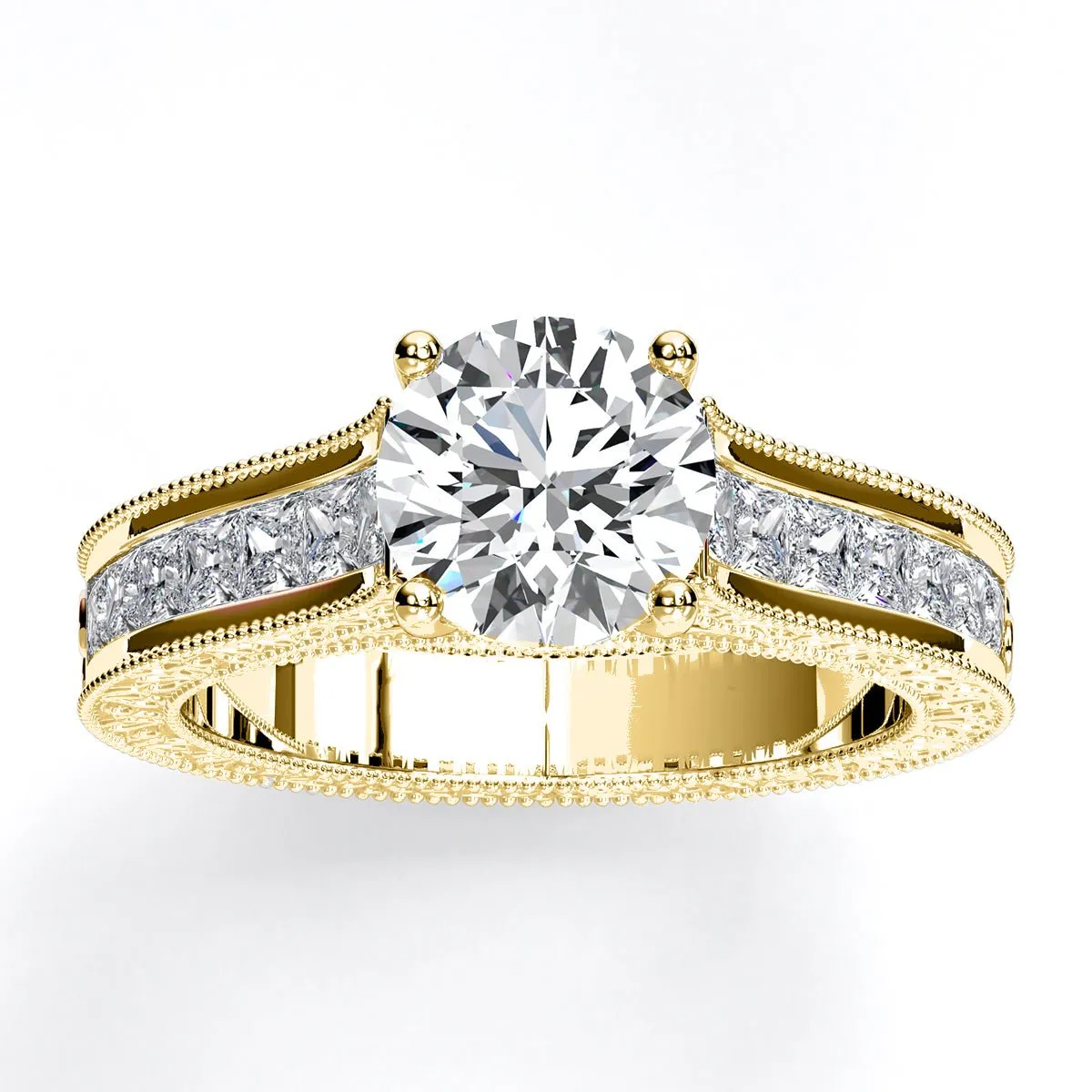 Edelweiss - GIA Natural Round Diamond Engagement Ring