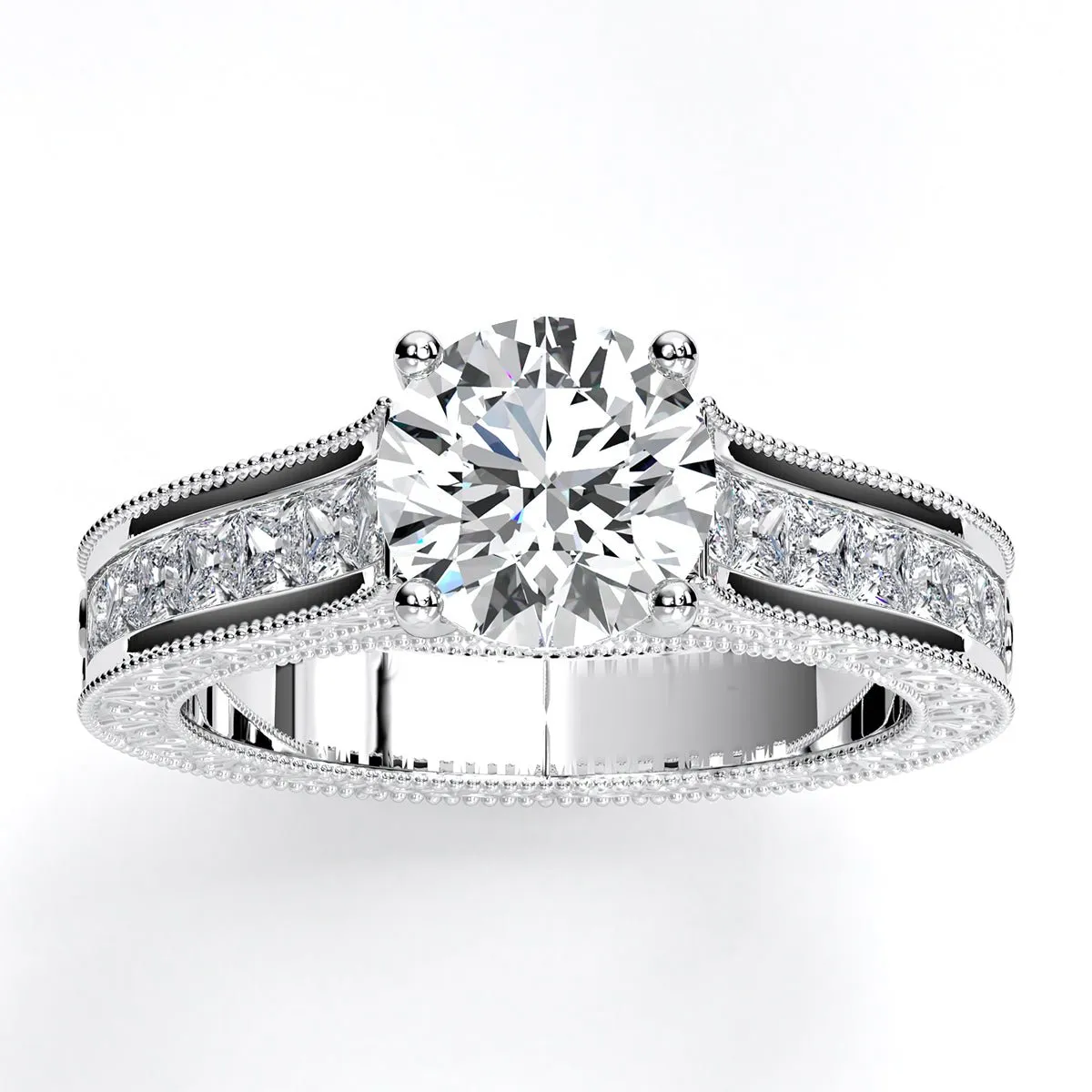 Edelweiss - GIA Natural Round Diamond Engagement Ring