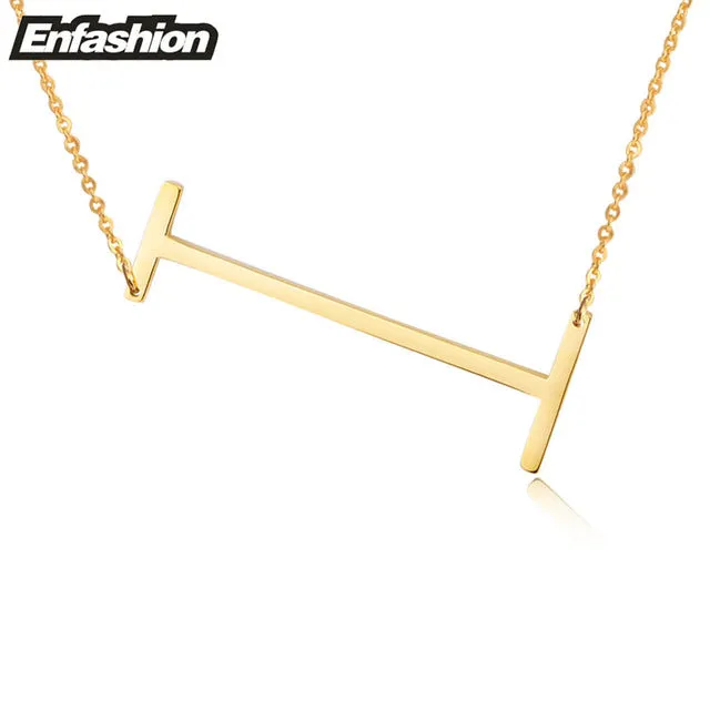 Fashion Letter Necklaces Pendants Alfabet Initial Necklace Gold ColorStainless Steel Choker Necklace Women Jewelry Kolye Collier