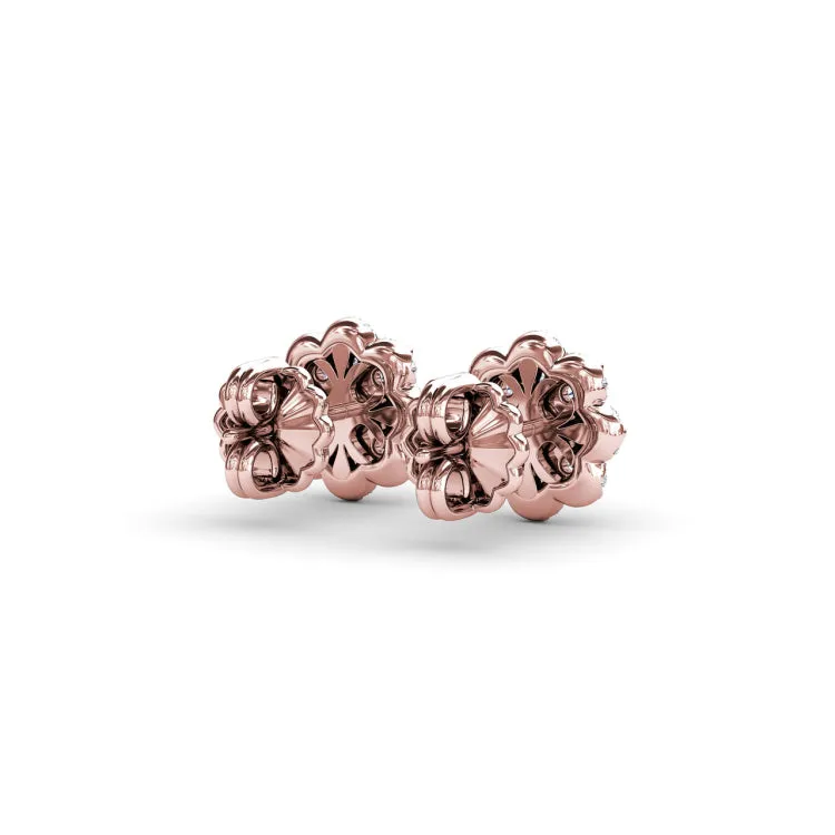 Floral Diamond Stud Earrings