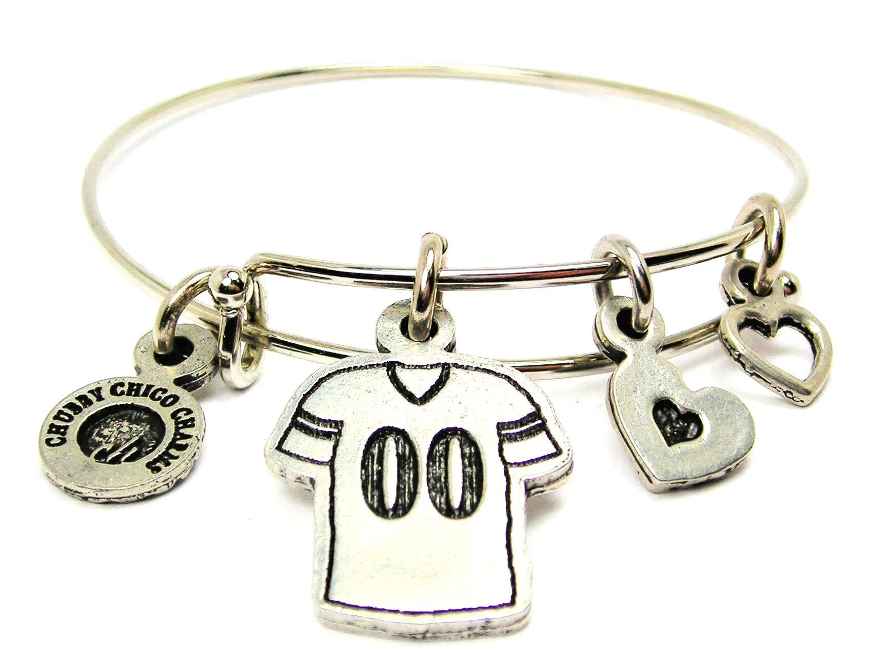 Football Jersey Choose Your Number Adjustable Wire Bangle Bracelet