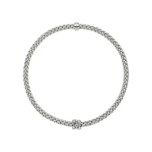 FOPE 18ct White Gold Prima Flex-It 0.12ct Diamond Bracelet 74308BX_BB_B_BBB