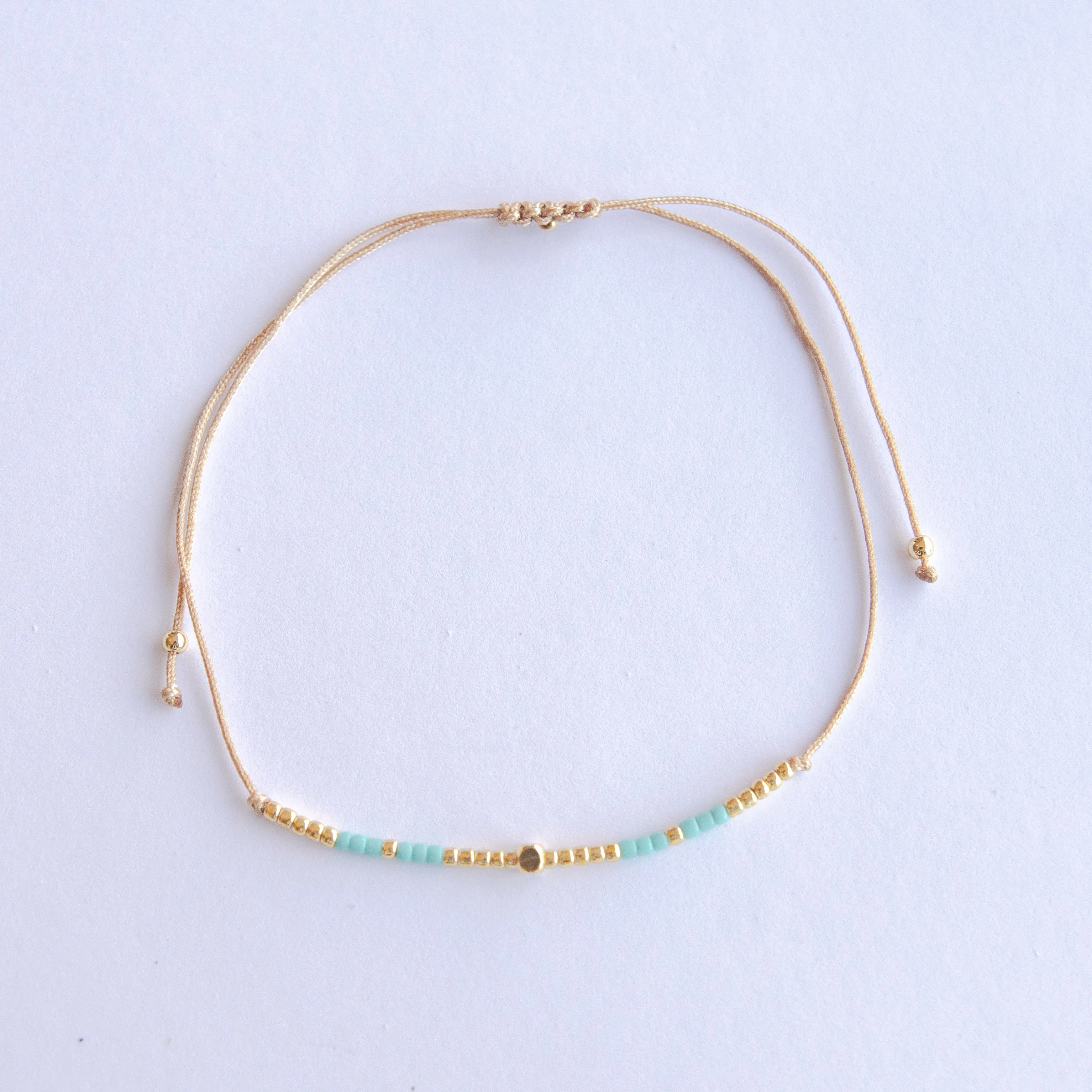 Gleam Beads Adjustable Anklet