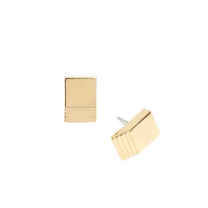 gold layered square studs