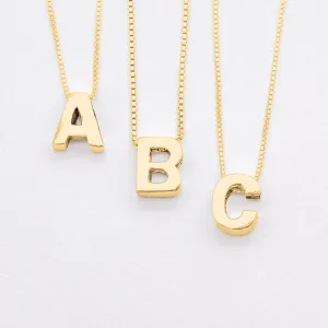 Gold Letter Pendant - Initial Name Necklace - Personalized Necklace