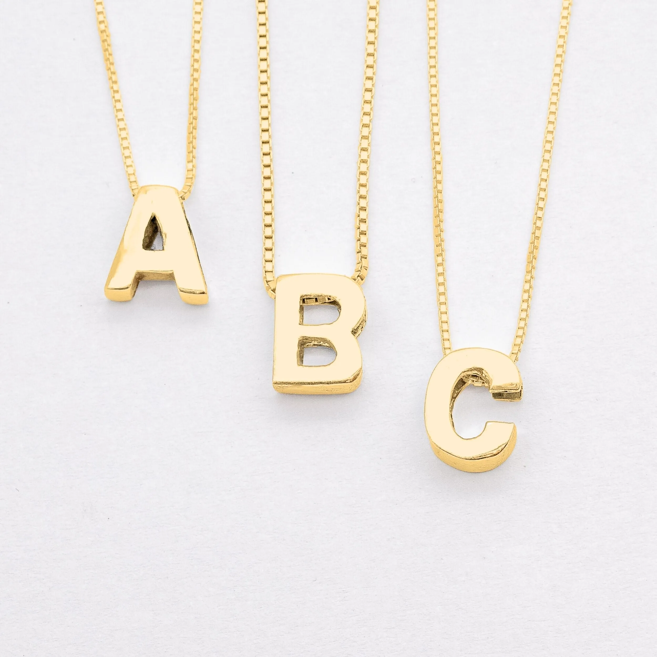 Gold Letter Pendant - Initial Name Necklace - Personalized Necklace