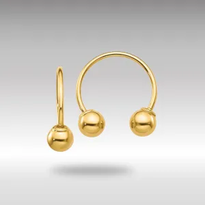 Gold Madi K Open Hoop Beaded Earrings Model-SE473