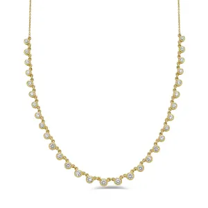 Graduated Diamond Station Necklace