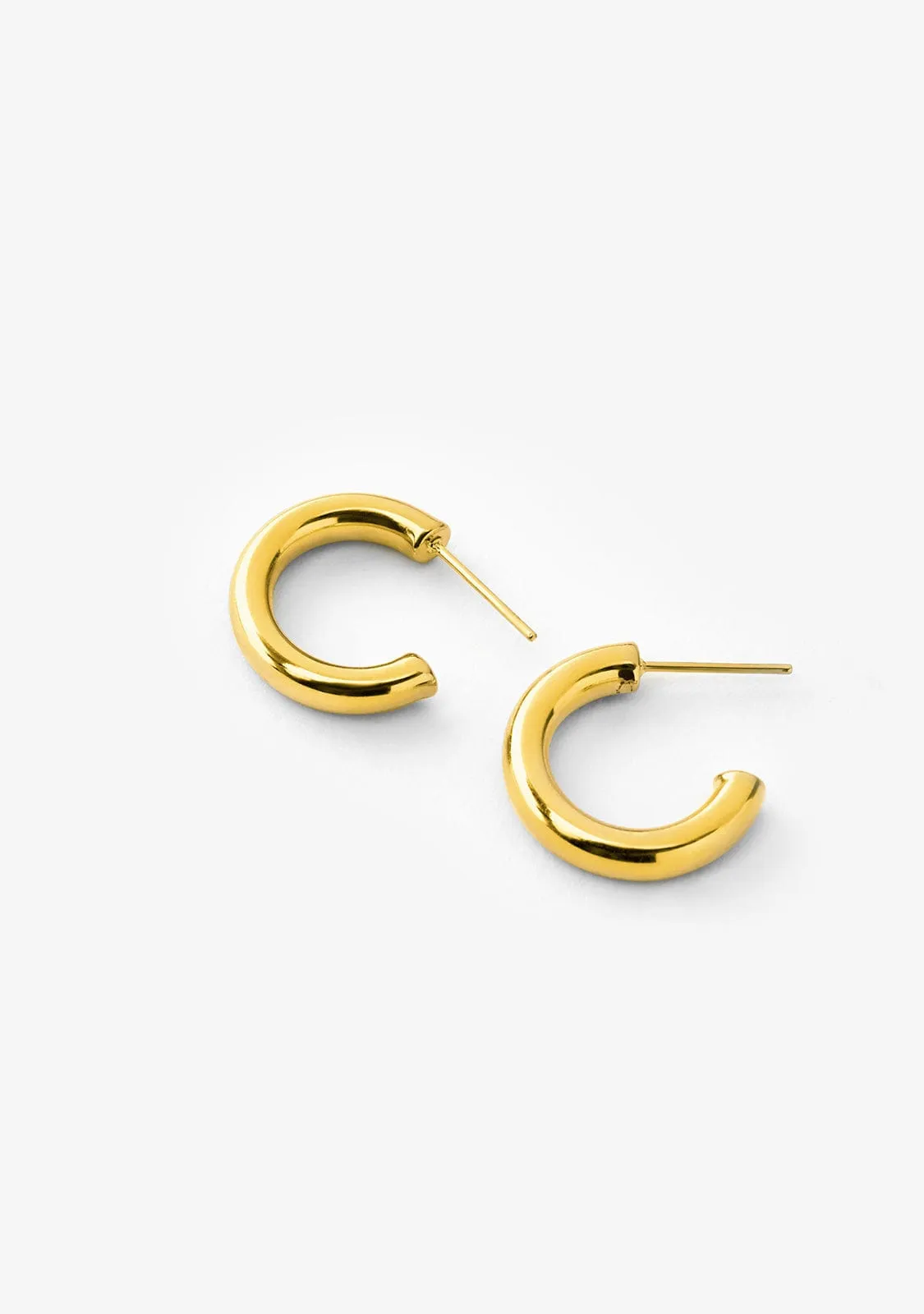 Hoop Earrings 20 Semi Gold