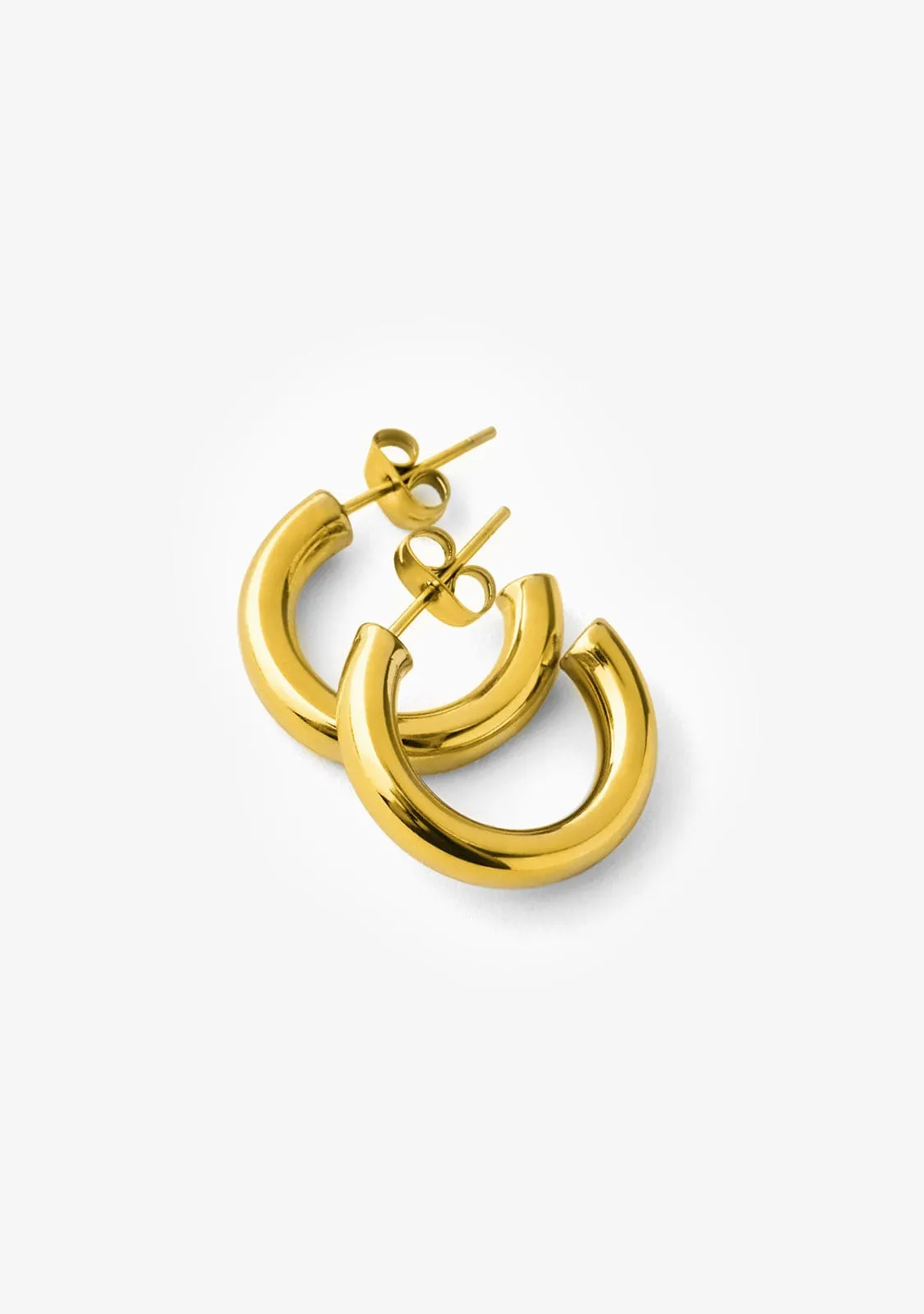 Hoop Earrings 20 Semi Gold