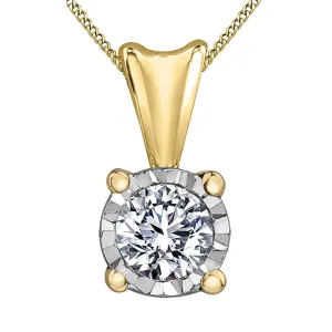 Illusion Set Diamond Solitaire Pendant