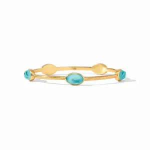 Ivy Stone Bangle Peacock Blue (Medium)