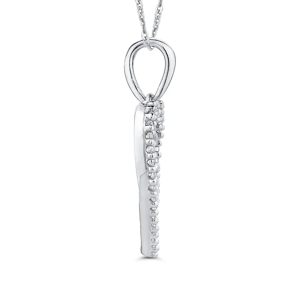 KATARINA Heart Diamond Pendant Necklace (1/6 cttw)