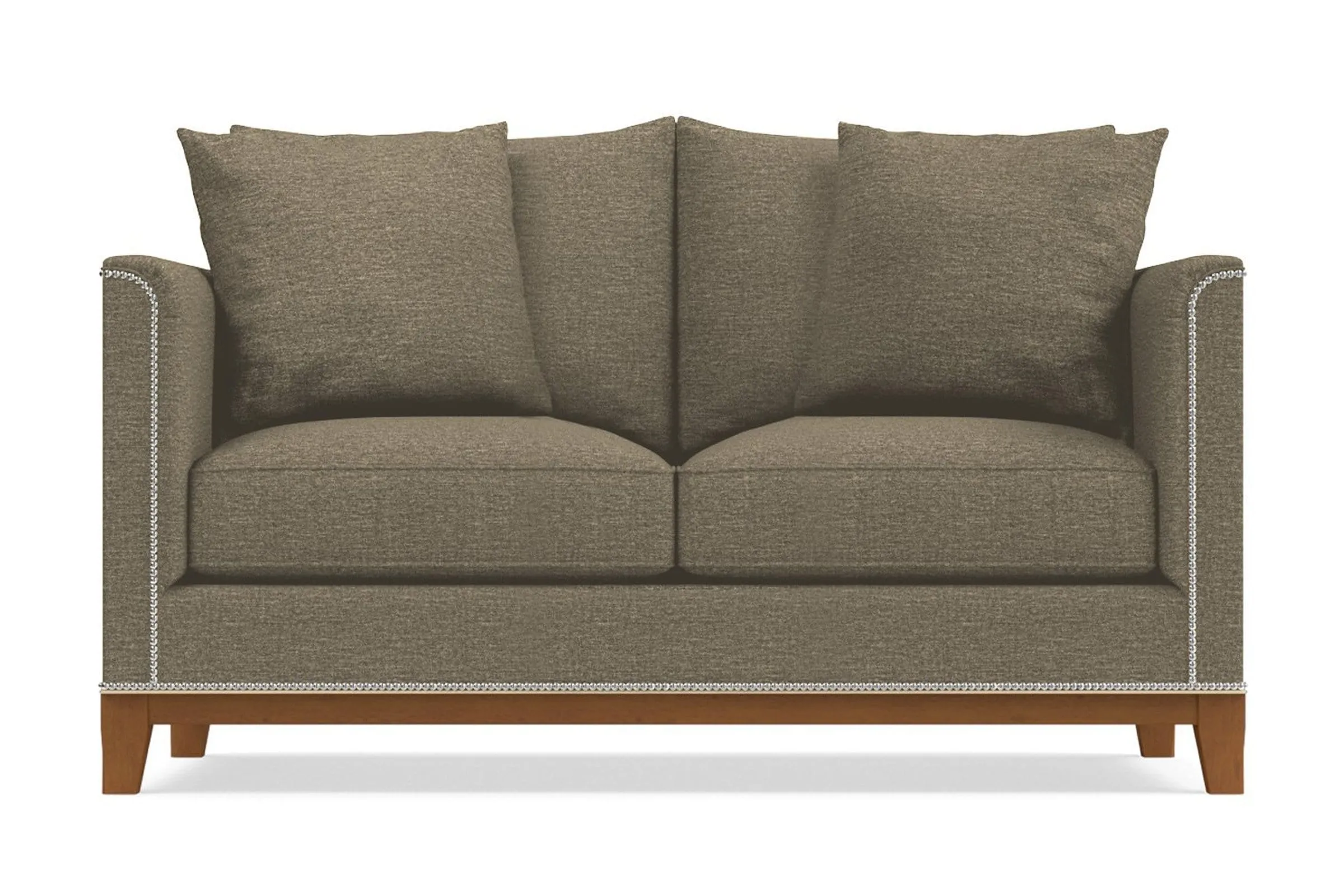 La Brea Twin Size Sleeper Sofa Bed :: Leg Finish: Pecan / Sleeper Option: Memory Foam Mattress