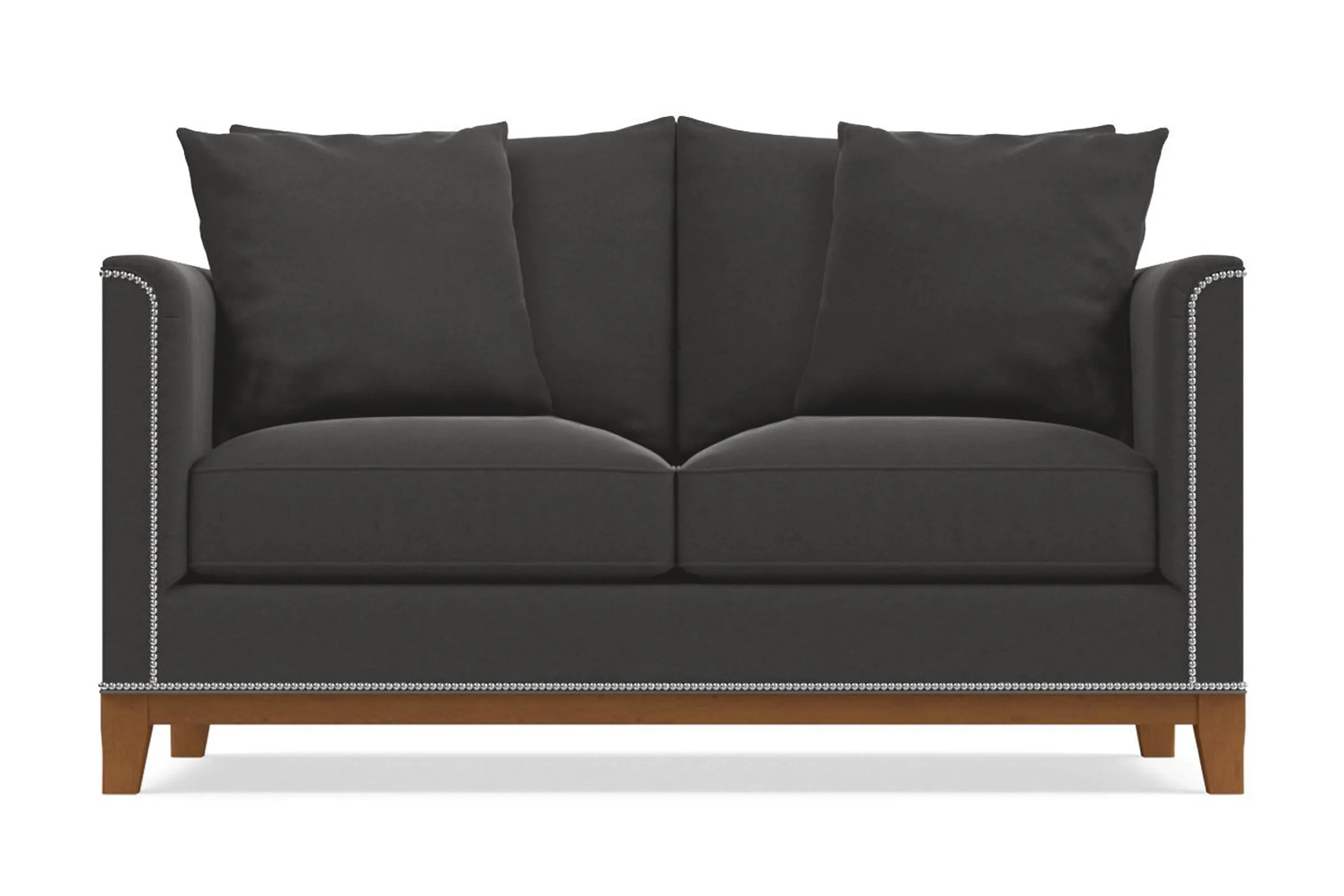 La Brea Twin Size Sleeper Sofa Bed :: Leg Finish: Pecan / Sleeper Option: Memory Foam Mattress