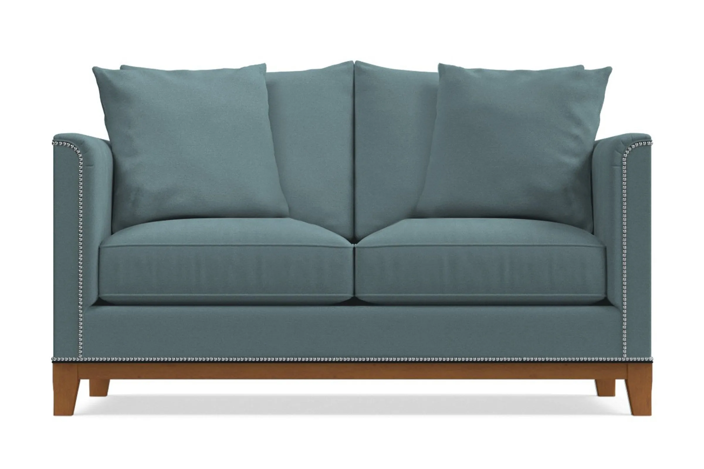 La Brea Twin Size Sleeper Sofa Bed :: Leg Finish: Pecan / Sleeper Option: Memory Foam Mattress