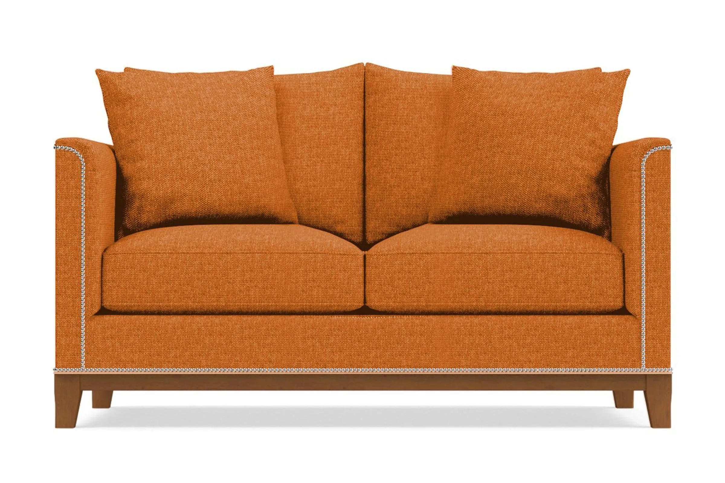 La Brea Twin Size Sleeper Sofa Bed :: Leg Finish: Pecan / Sleeper Option: Memory Foam Mattress