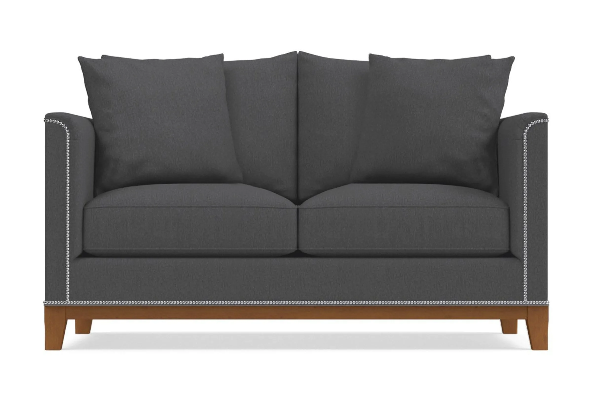 La Brea Twin Size Sleeper Sofa Bed :: Leg Finish: Pecan / Sleeper Option: Memory Foam Mattress