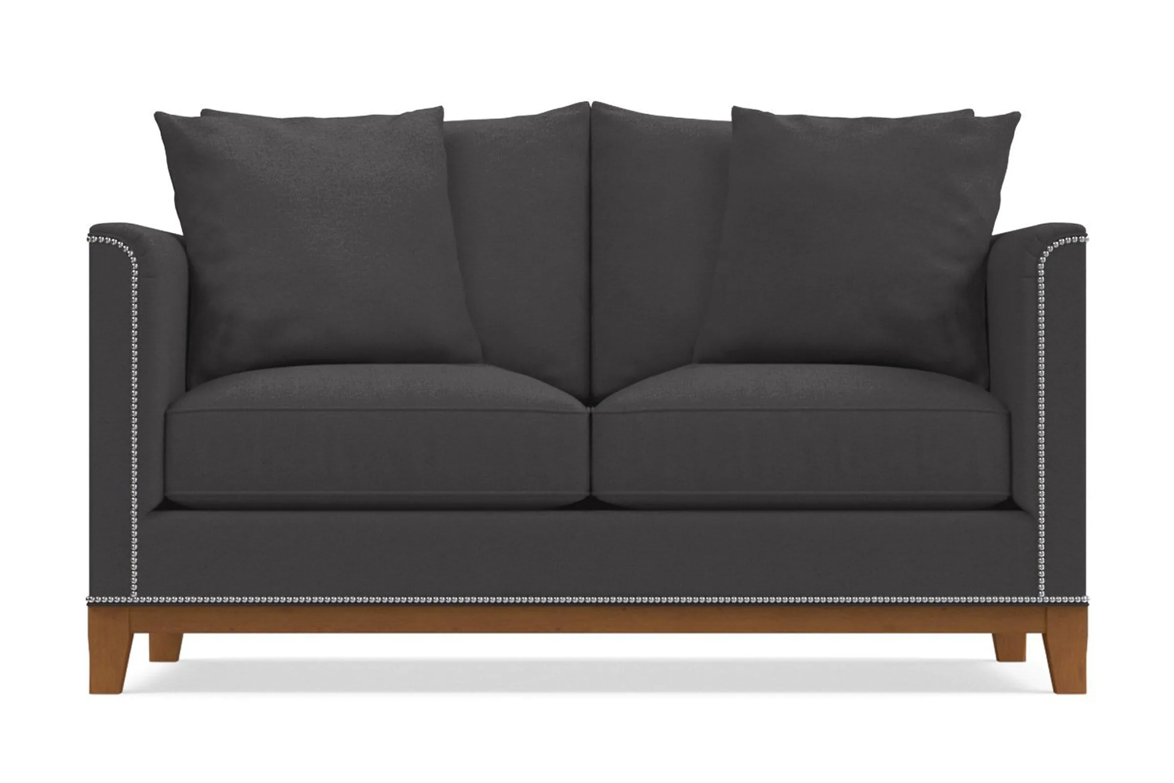 La Brea Twin Size Sleeper Sofa Bed :: Leg Finish: Pecan / Sleeper Option: Memory Foam Mattress