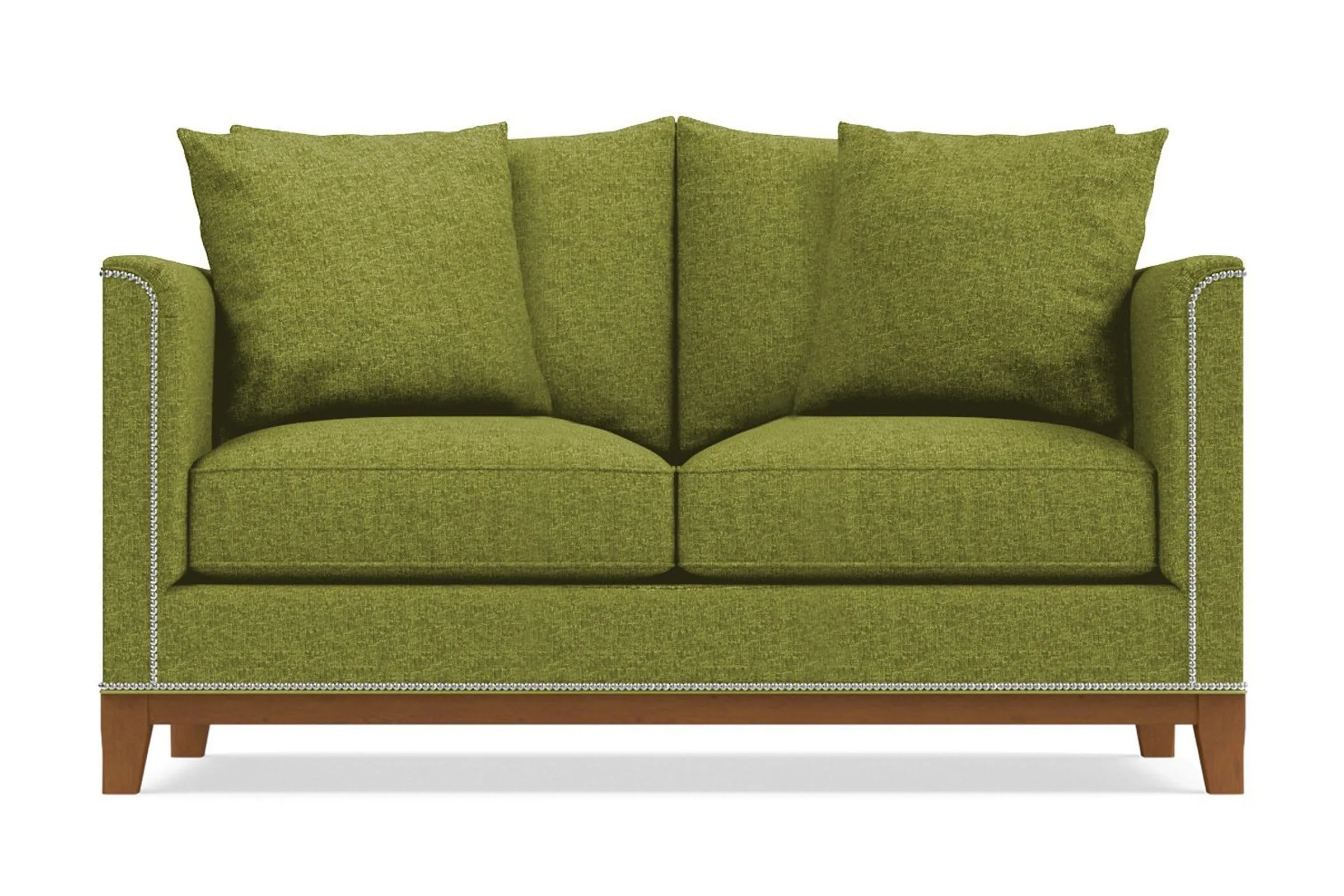 La Brea Twin Size Sleeper Sofa Bed :: Leg Finish: Pecan / Sleeper Option: Memory Foam Mattress