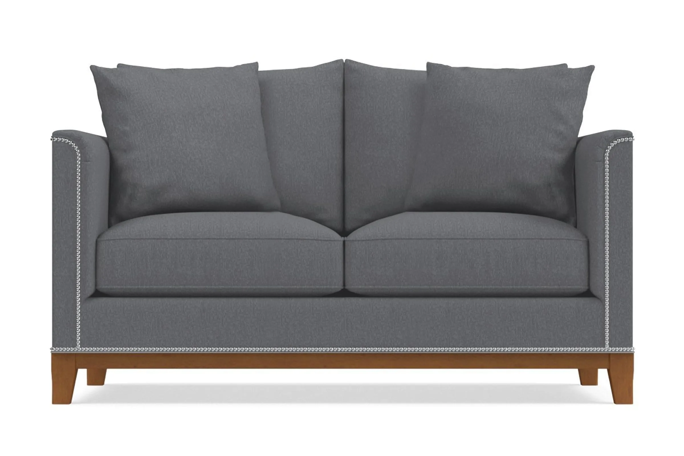 La Brea Twin Size Sleeper Sofa Bed :: Leg Finish: Pecan / Sleeper Option: Memory Foam Mattress