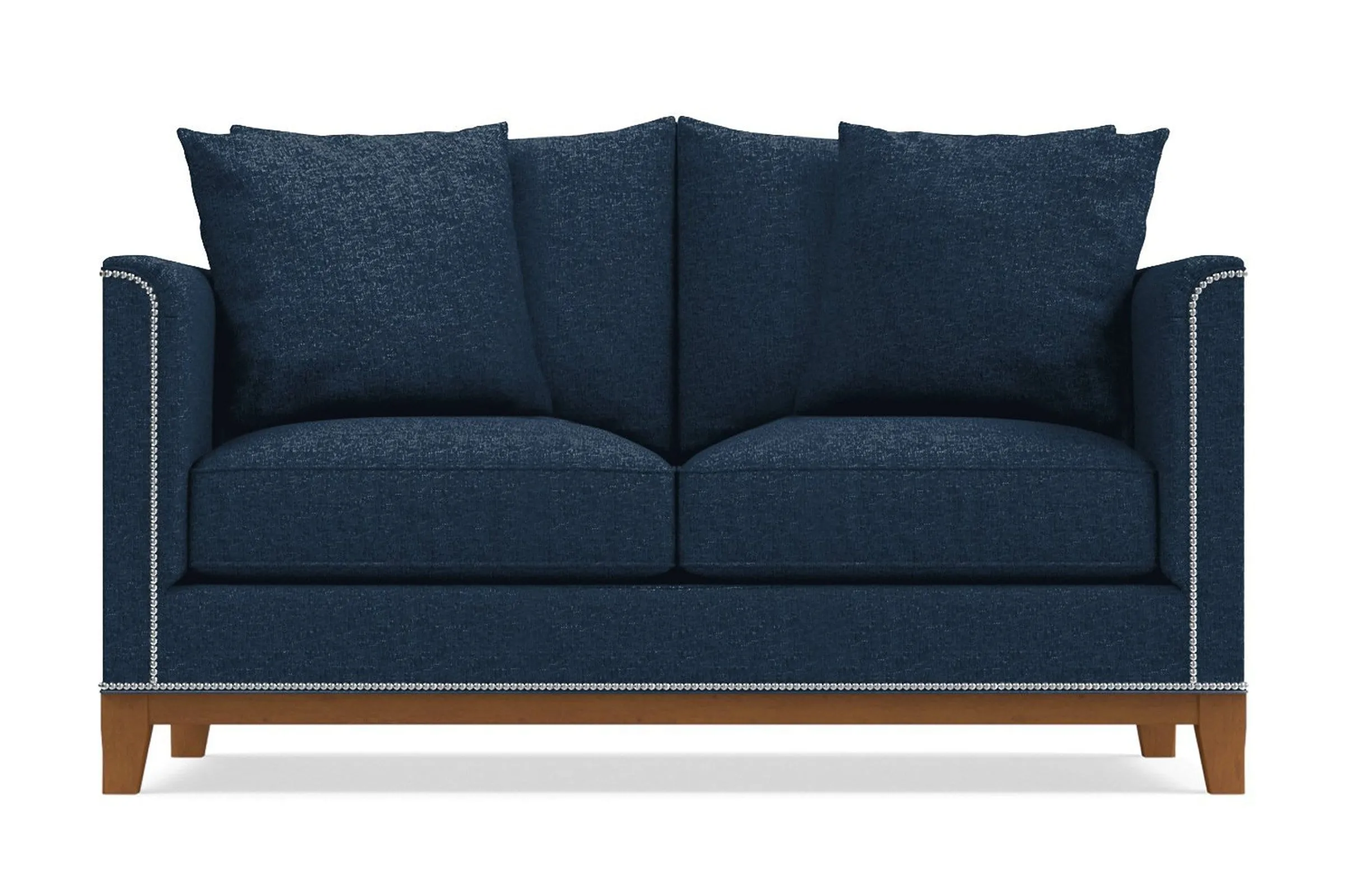 La Brea Twin Size Sleeper Sofa Bed :: Leg Finish: Pecan / Sleeper Option: Memory Foam Mattress