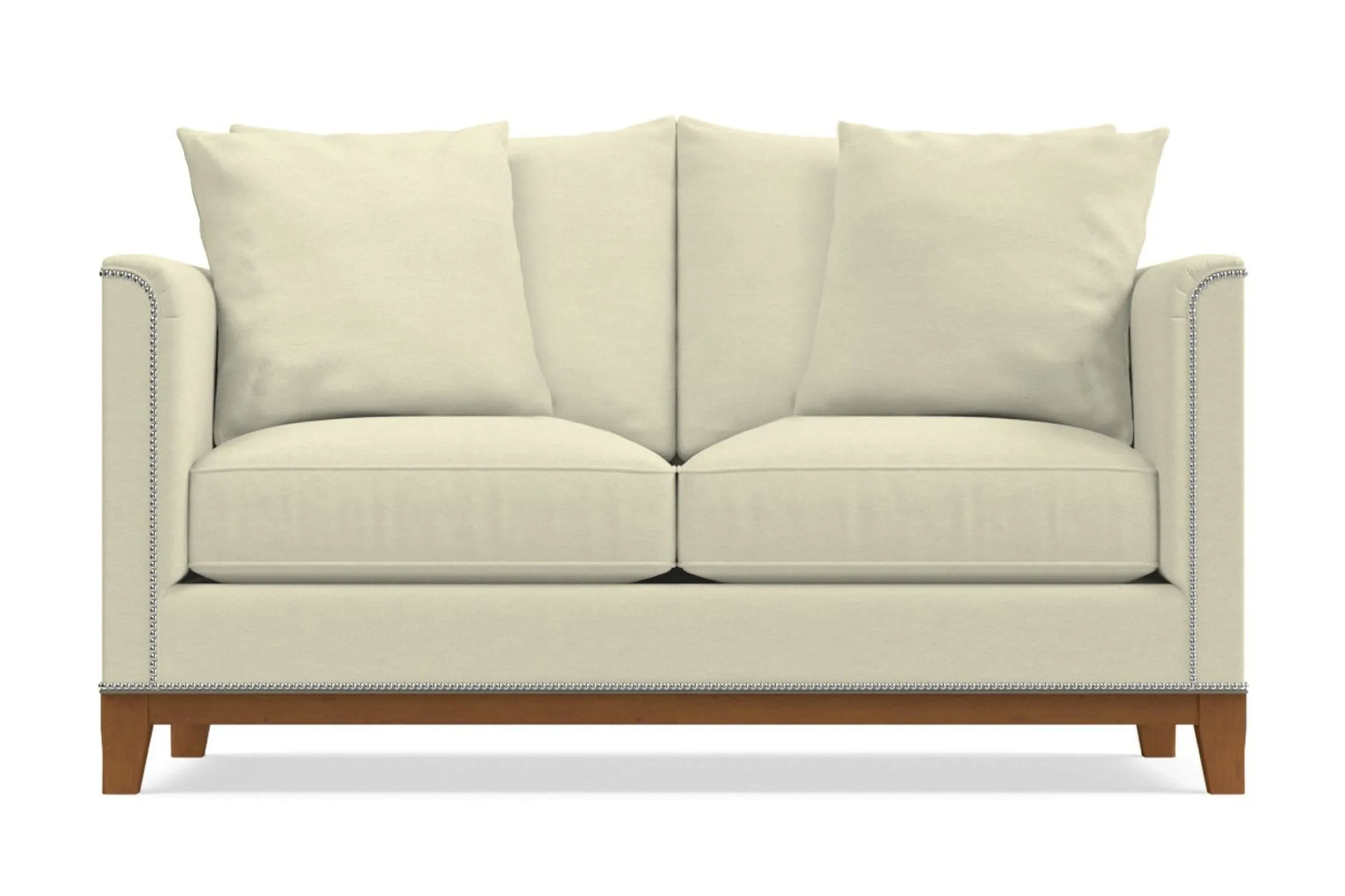 La Brea Twin Size Sleeper Sofa Bed :: Leg Finish: Pecan / Sleeper Option: Memory Foam Mattress