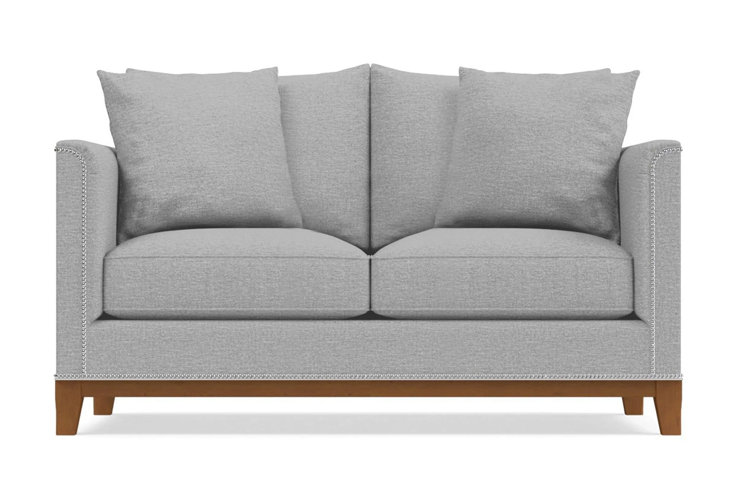 La Brea Twin Size Sleeper Sofa Bed :: Leg Finish: Pecan / Sleeper Option: Memory Foam Mattress