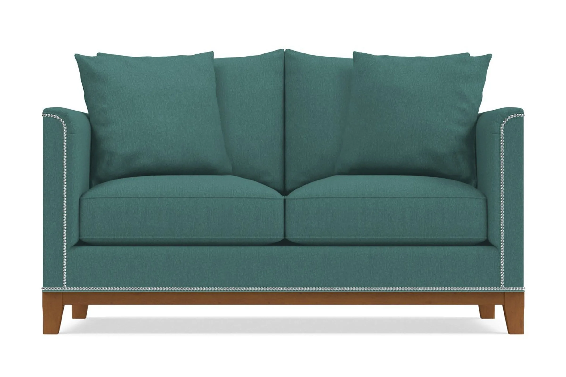 La Brea Twin Size Sleeper Sofa Bed :: Leg Finish: Pecan / Sleeper Option: Memory Foam Mattress