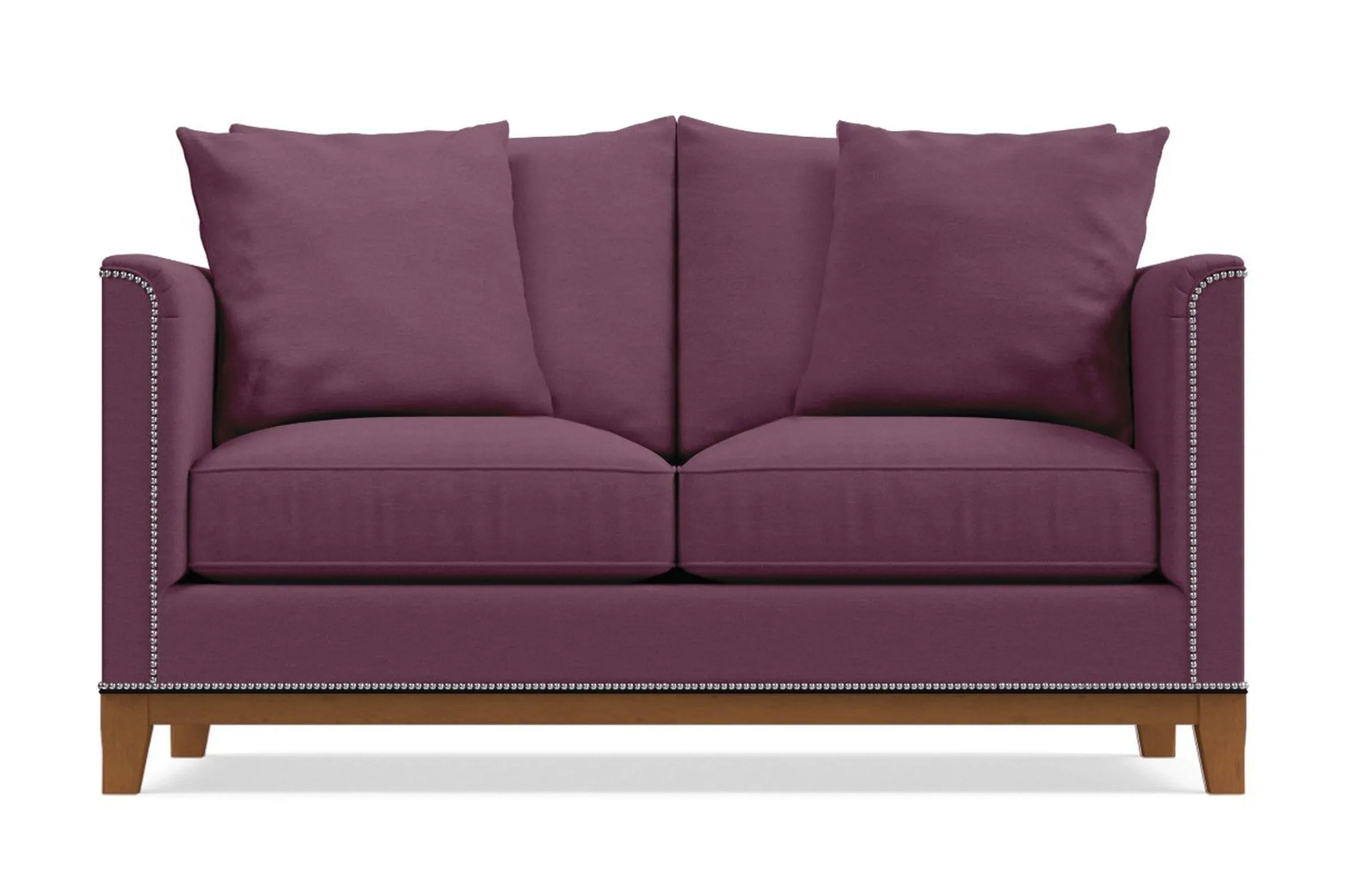 La Brea Twin Size Sleeper Sofa Bed :: Leg Finish: Pecan / Sleeper Option: Memory Foam Mattress