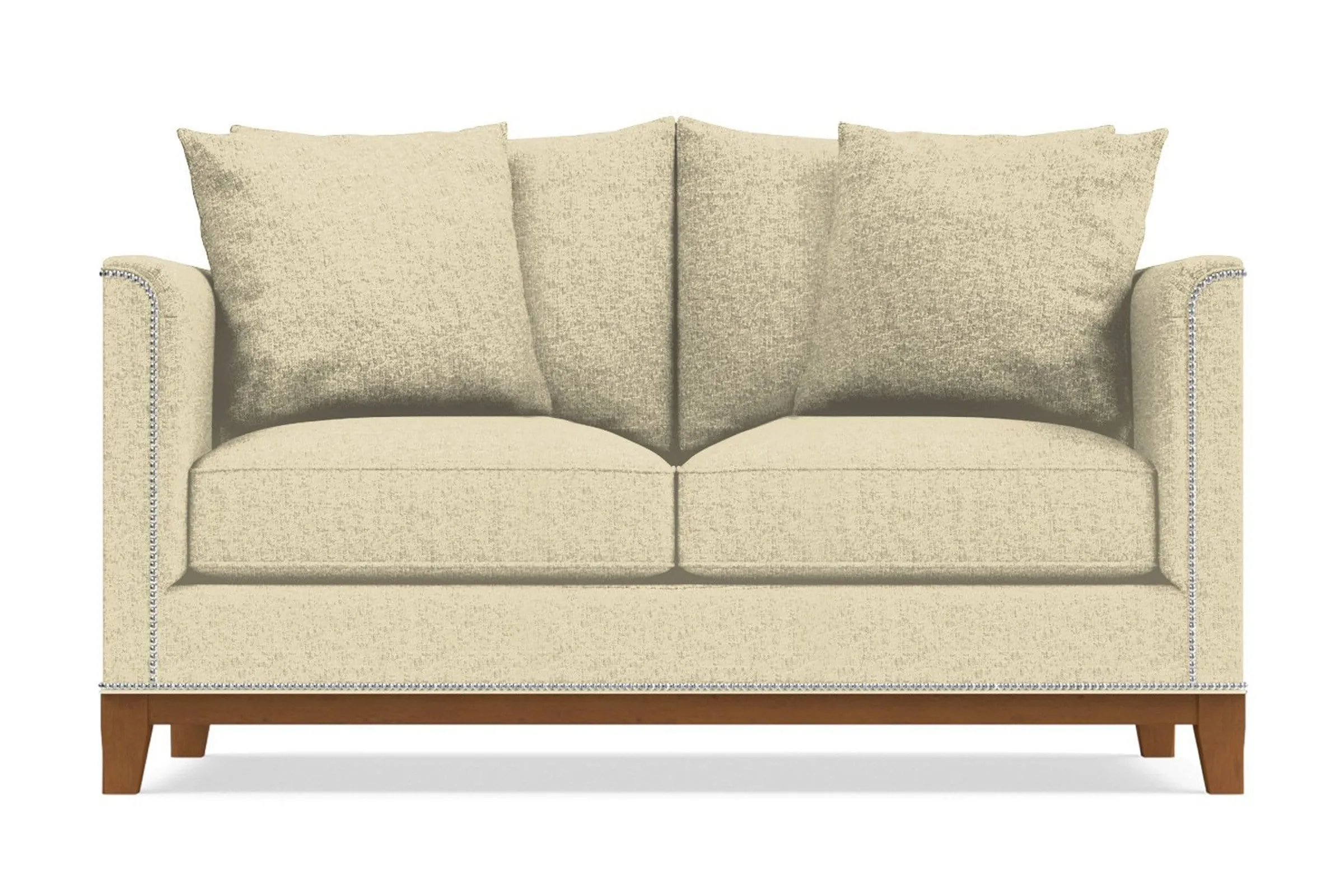 La Brea Twin Size Sleeper Sofa Bed :: Leg Finish: Pecan / Sleeper Option: Memory Foam Mattress