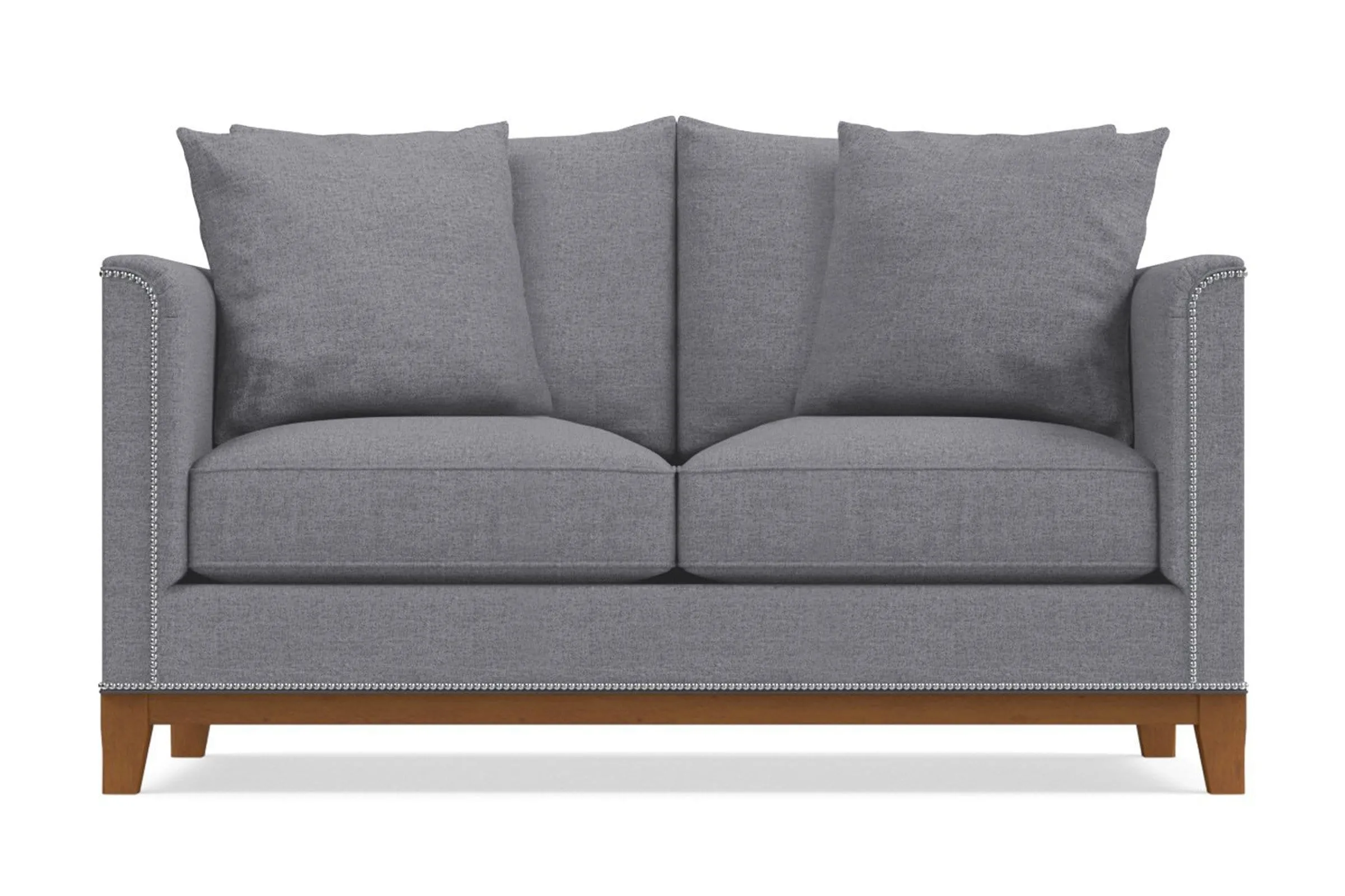 La Brea Twin Size Sleeper Sofa Bed :: Leg Finish: Pecan / Sleeper Option: Memory Foam Mattress