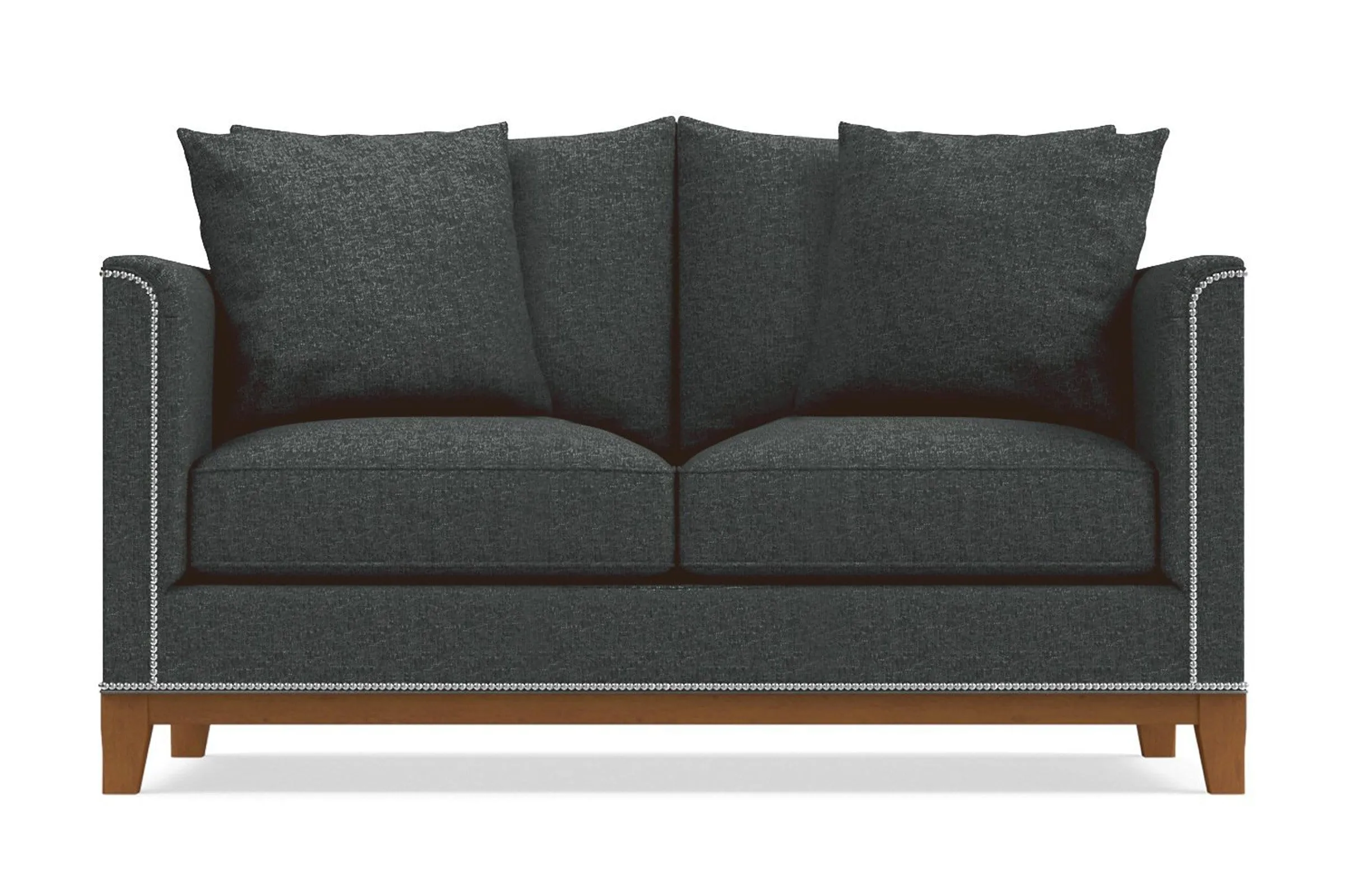 La Brea Twin Size Sleeper Sofa Bed :: Leg Finish: Pecan / Sleeper Option: Memory Foam Mattress