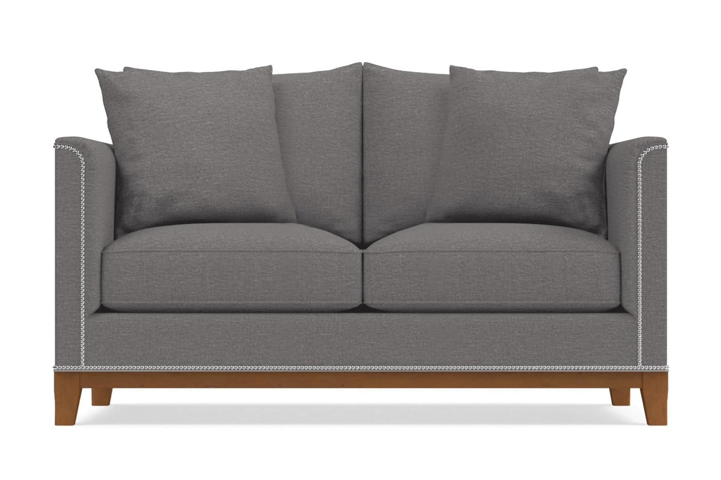 La Brea Twin Size Sleeper Sofa Bed :: Leg Finish: Pecan / Sleeper Option: Memory Foam Mattress