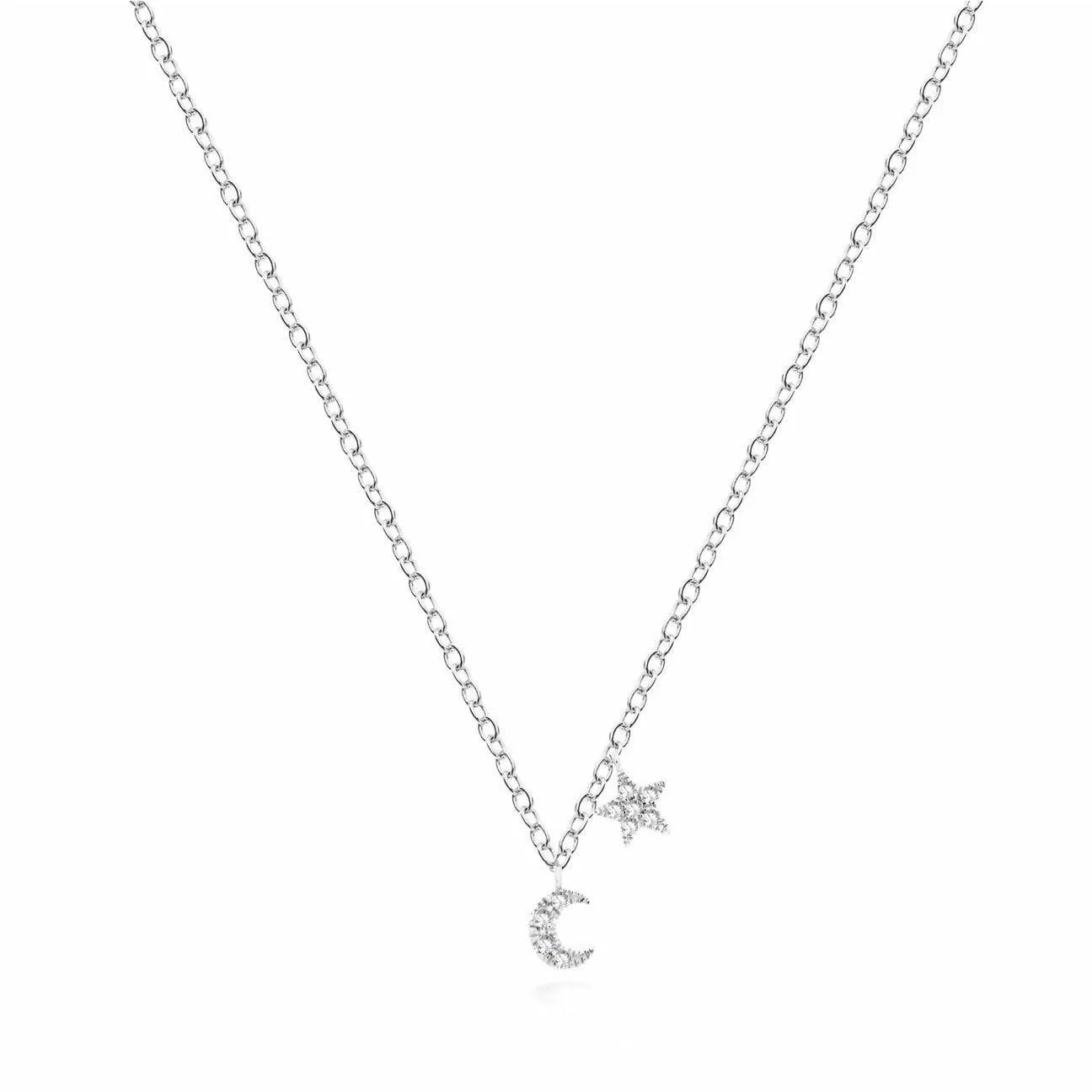 Meira T - Mini Moon and Star Necklace