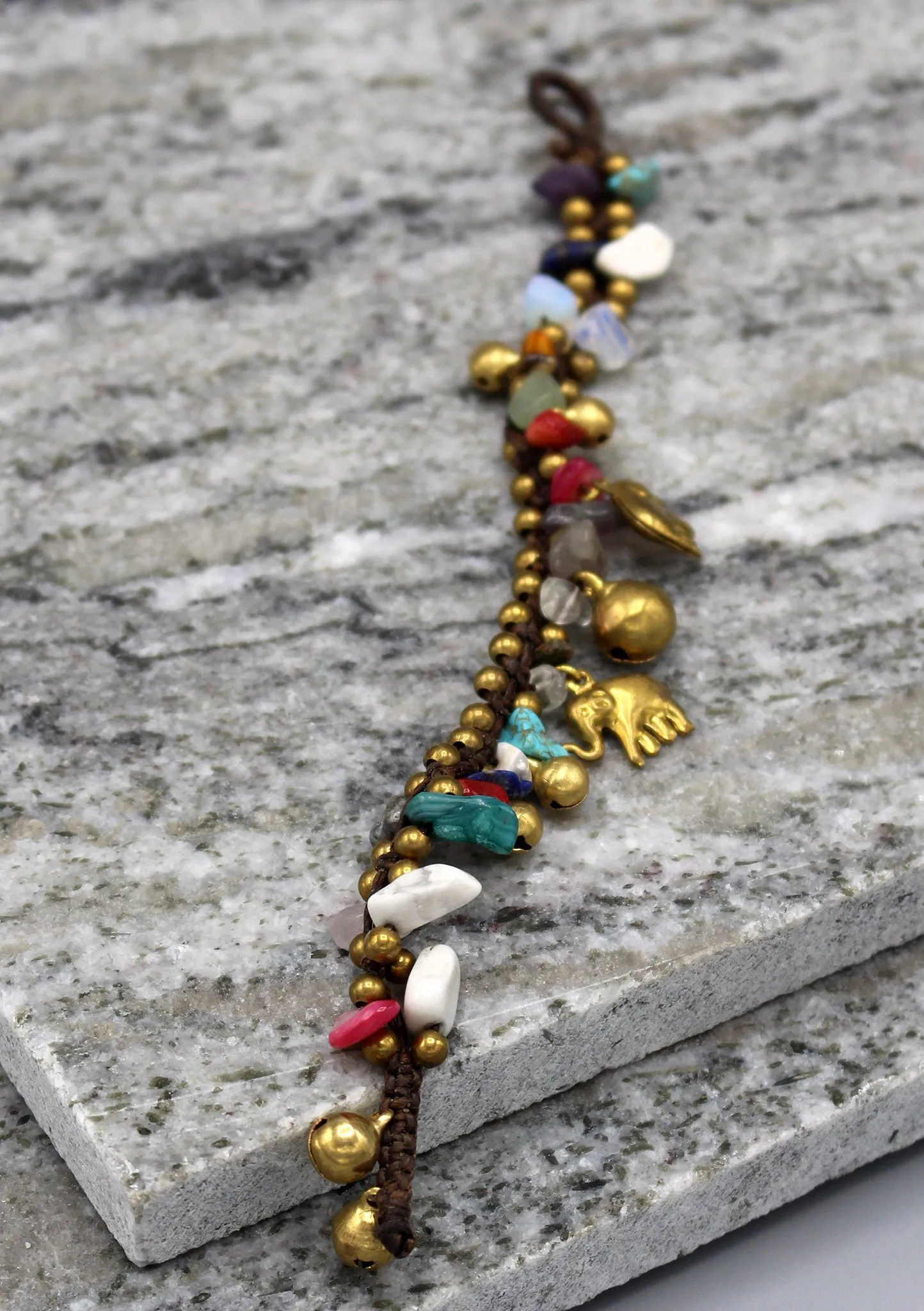 Multicolor Baby Girl Brass Bell Anklet