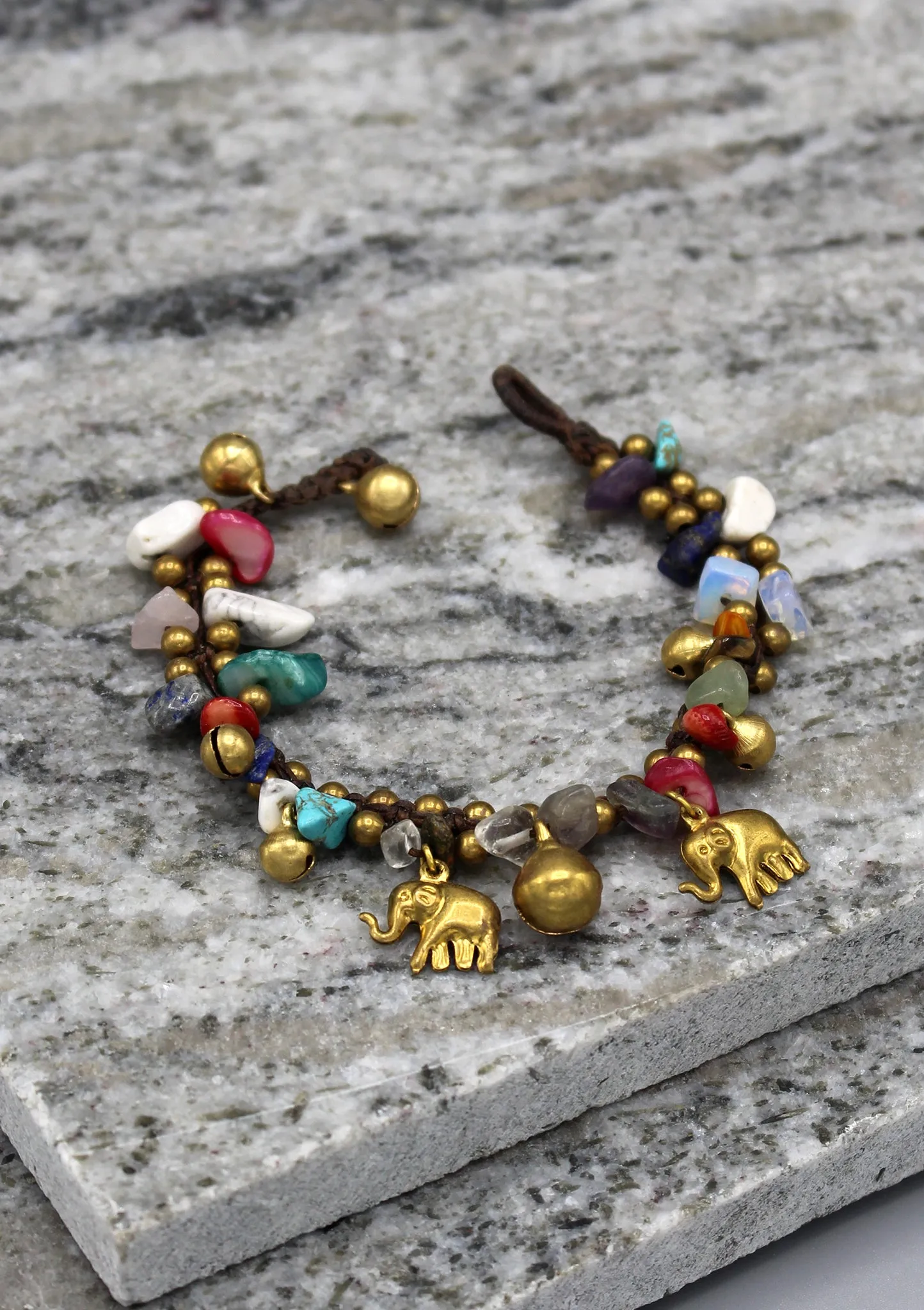 Multicolor Baby Girl Brass Bell Anklet