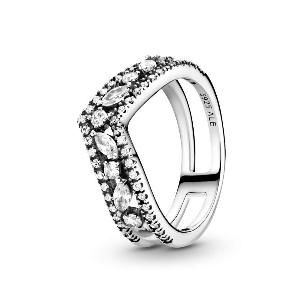 Pandora Sparkling Marquise Double Wishbone Ring