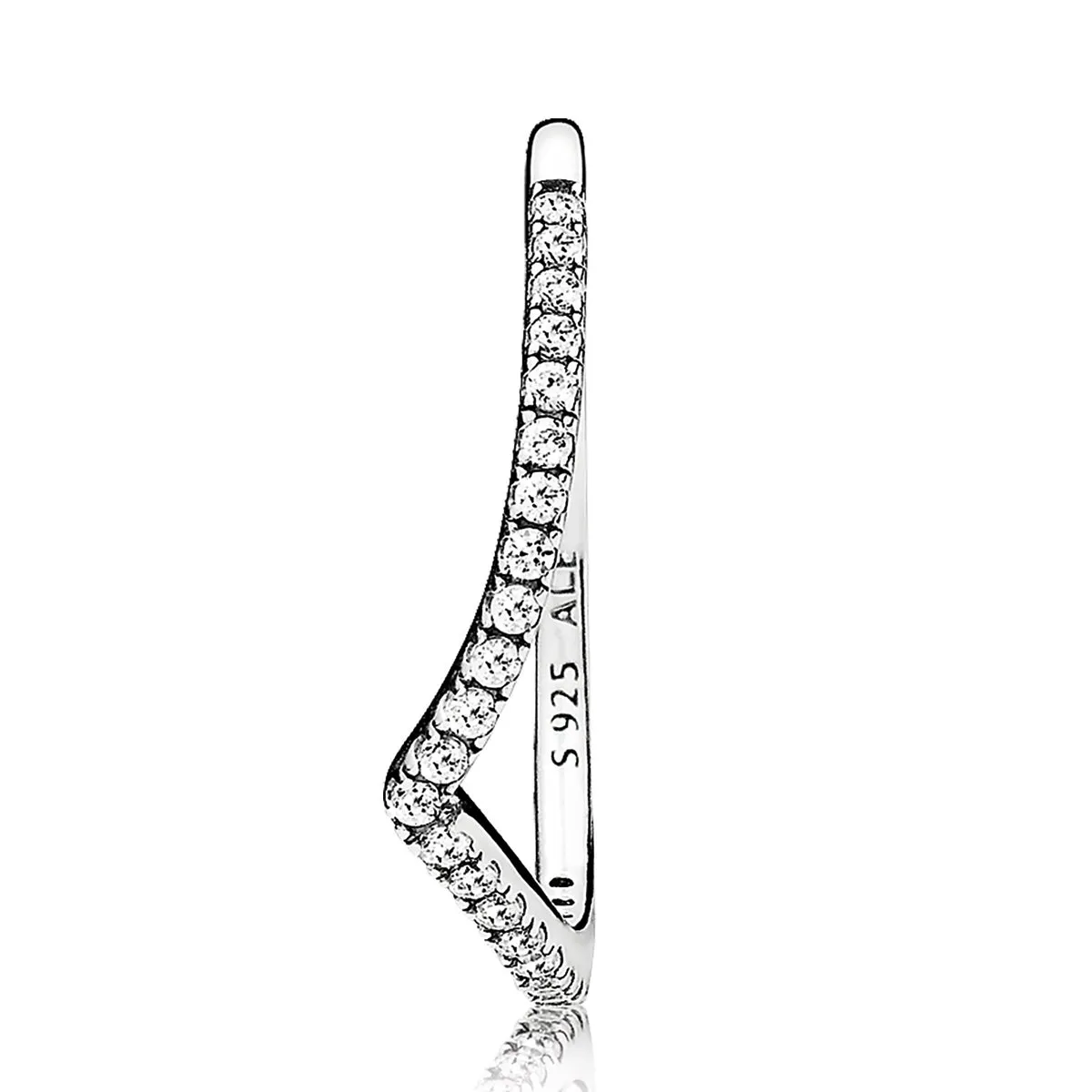 Pandora Sparkling Wishbone Ring