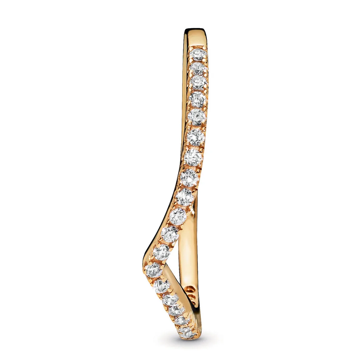 Pandora Sparkling Wishbone Ring