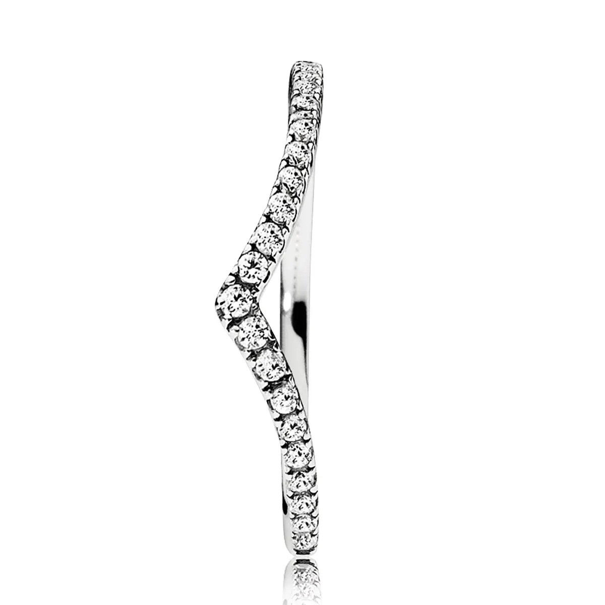 Pandora Sparkling Wishbone Ring