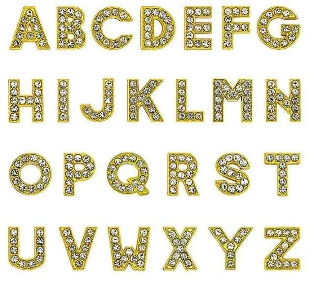 Pavé Letters -Gold Charms